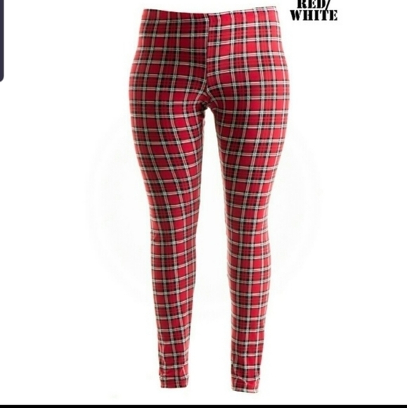 NWT Plus sized Plaid Leggings - Picture 1 of 1